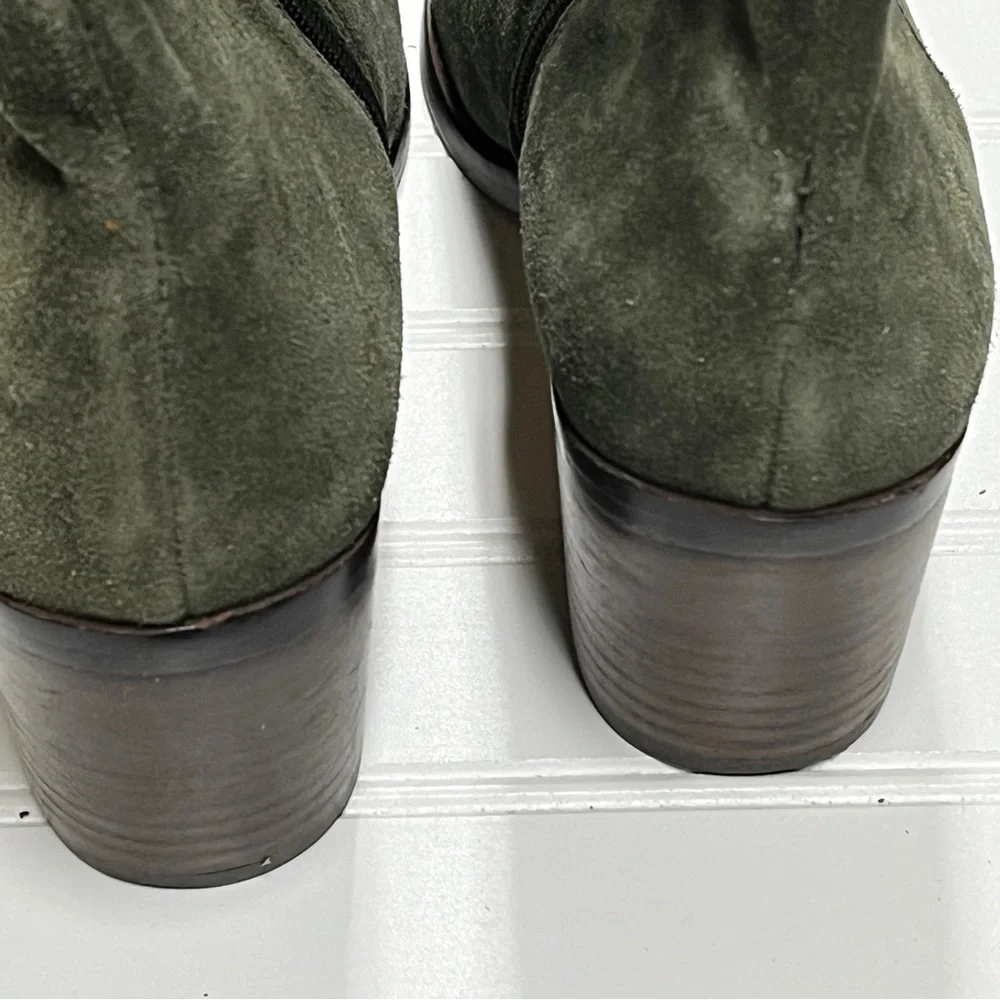 Land’s End Hunter Green Suede Ankle Boots